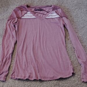 Prana Dusty Pink Long Sleeve Blouse